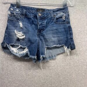 Celebrity Pink Ripped Blue Jean Shorts